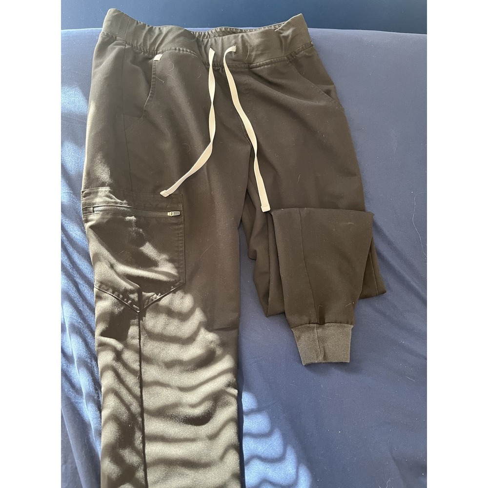 Figs Pants Womens Small Black Zamora Scrubs Jogger Stretch Nursing Medical